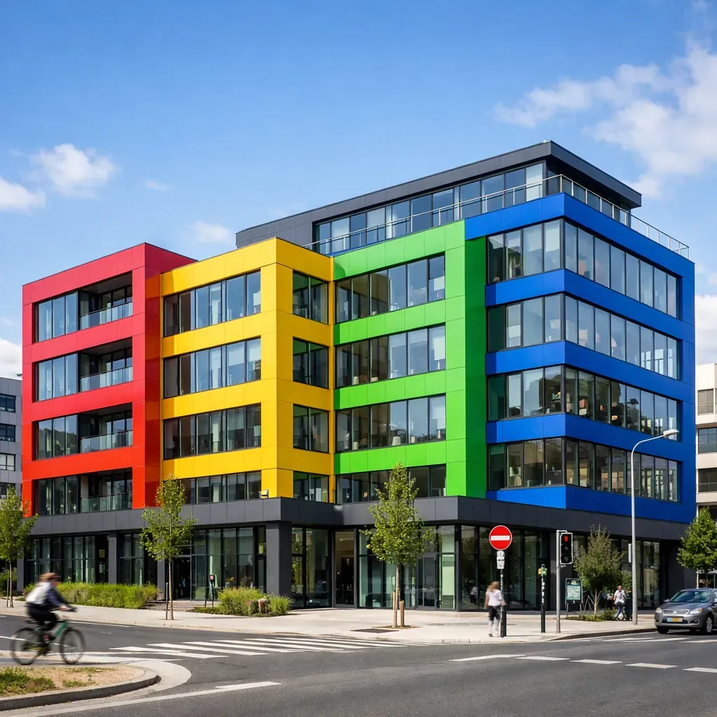 Bâtiment moderne coloré