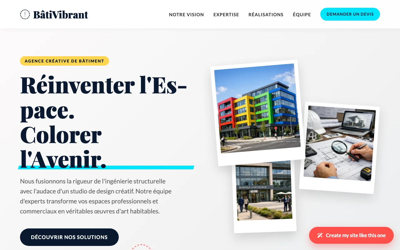 Site d'entreprise — Agence