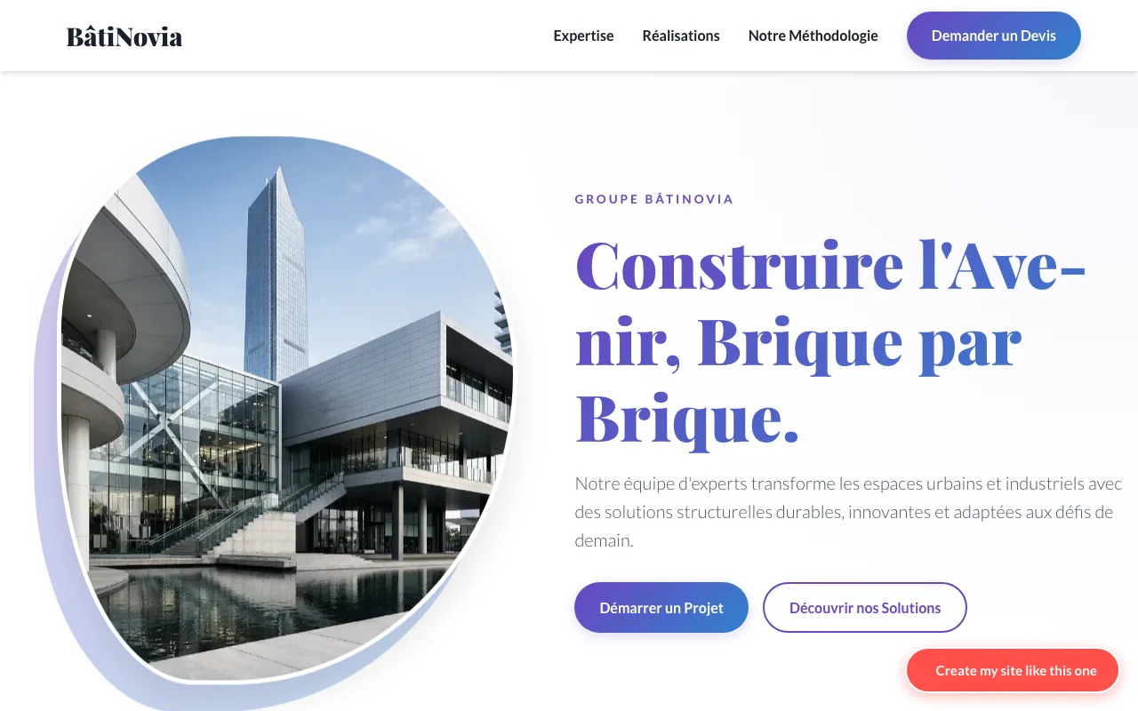 Site d'entreprise — Startup