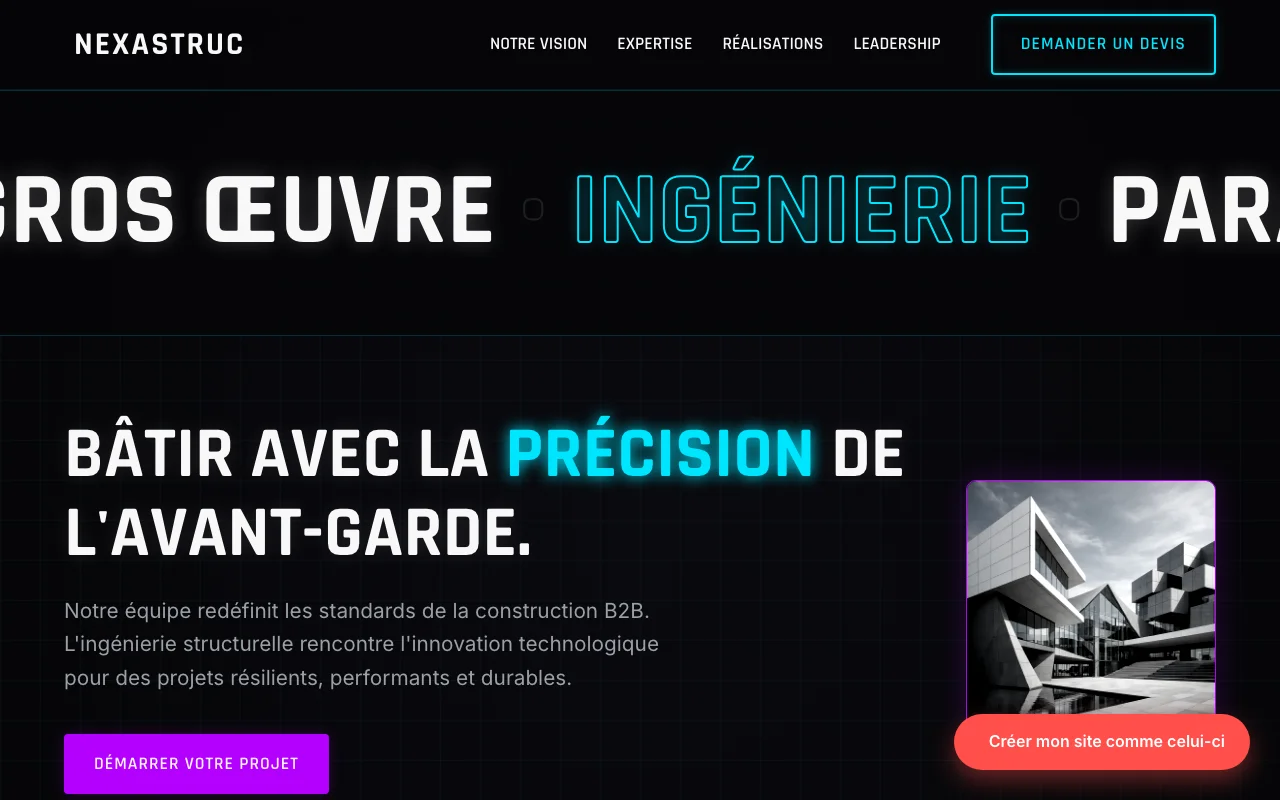 Site d'entreprise — Tech impactant