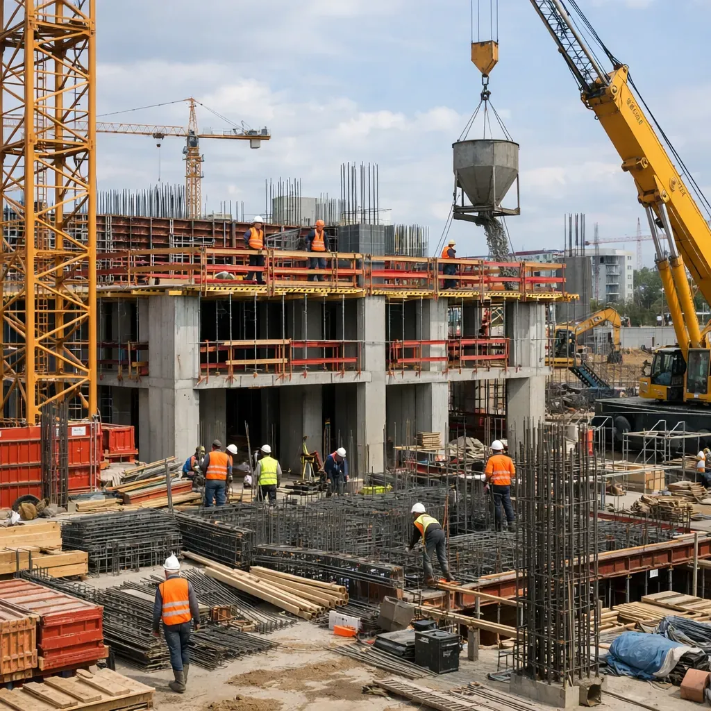 Chantier de construction en cours
