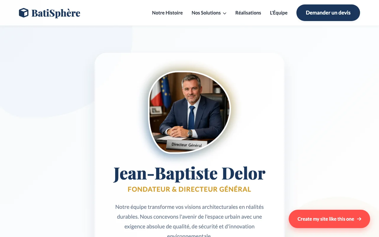Site d'entreprise — Chaleureux