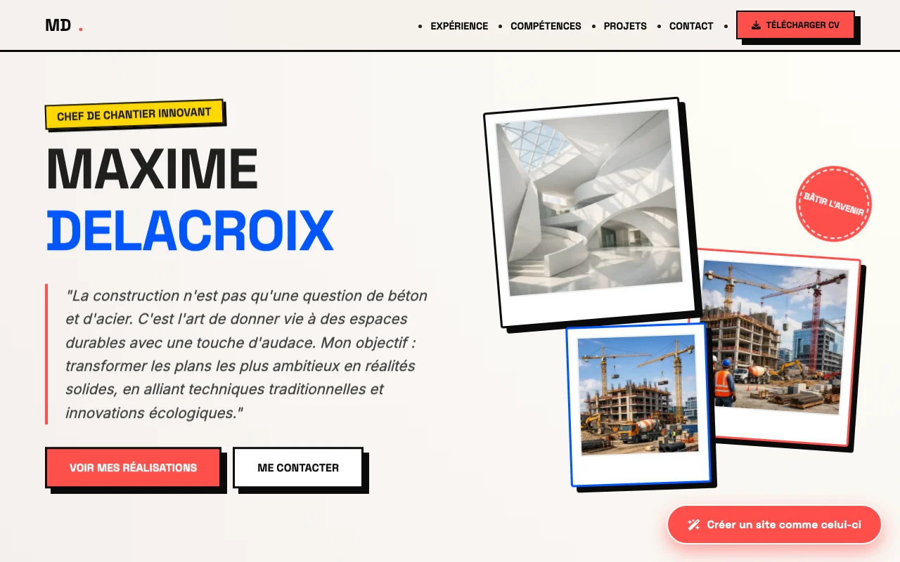 CV professionnel — Agence