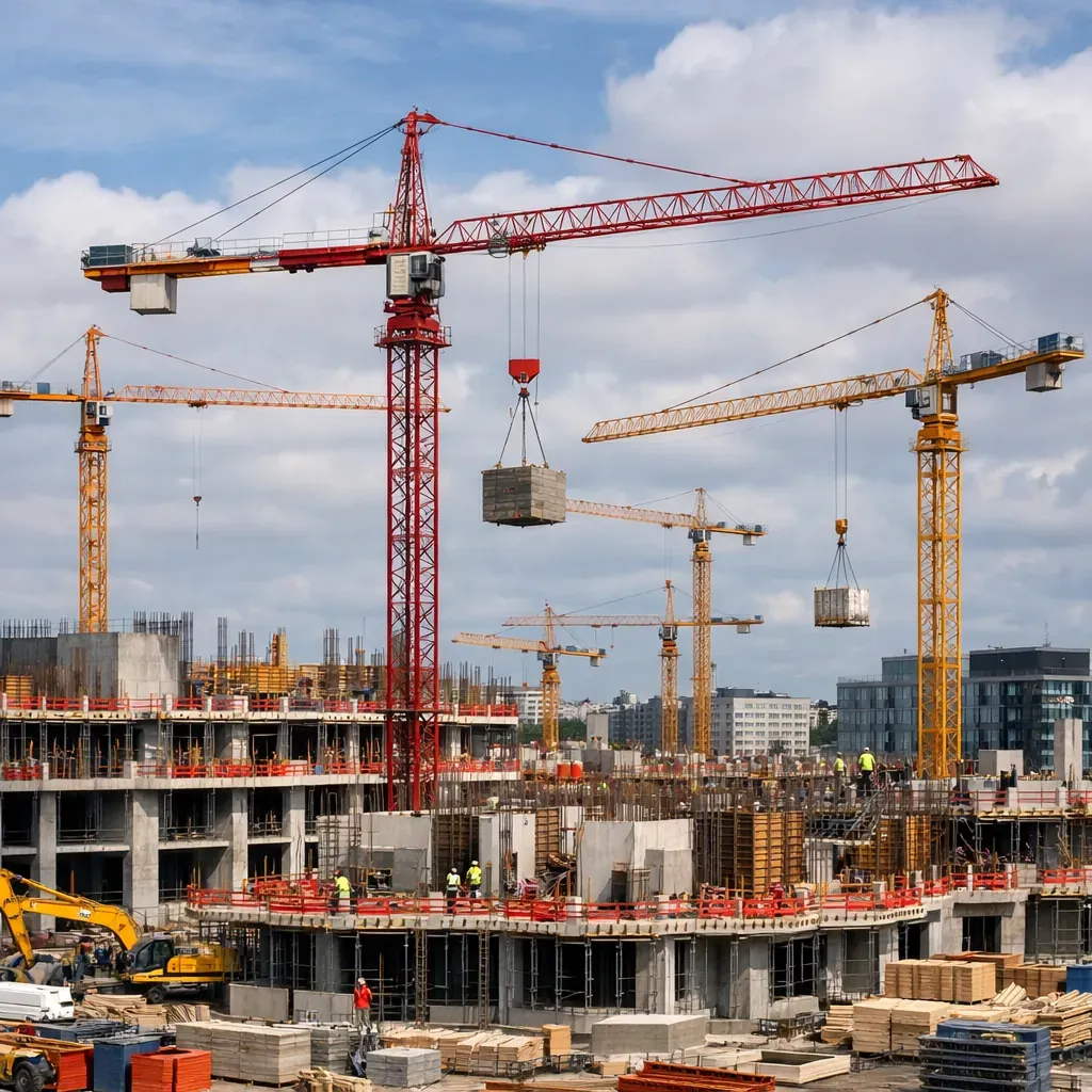 Chantier de construction avec grues