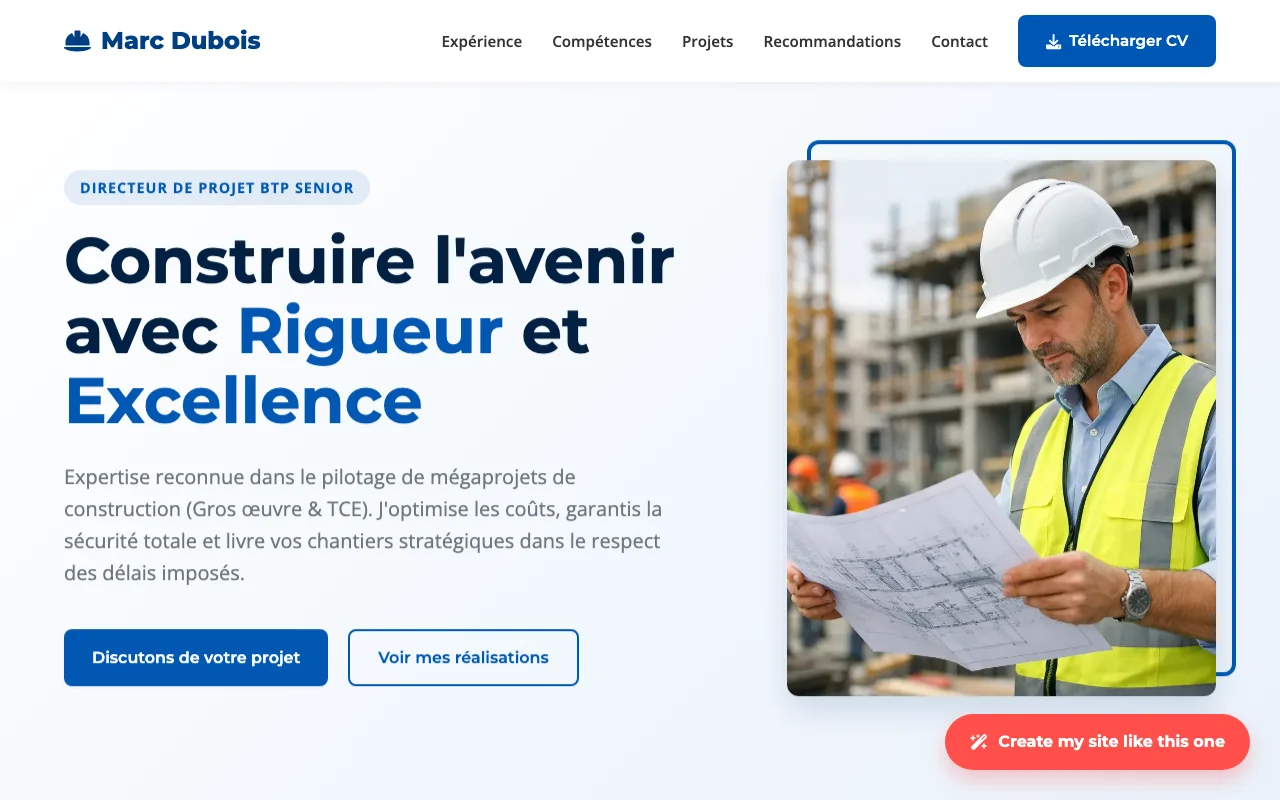 CV professionnel — Corporate