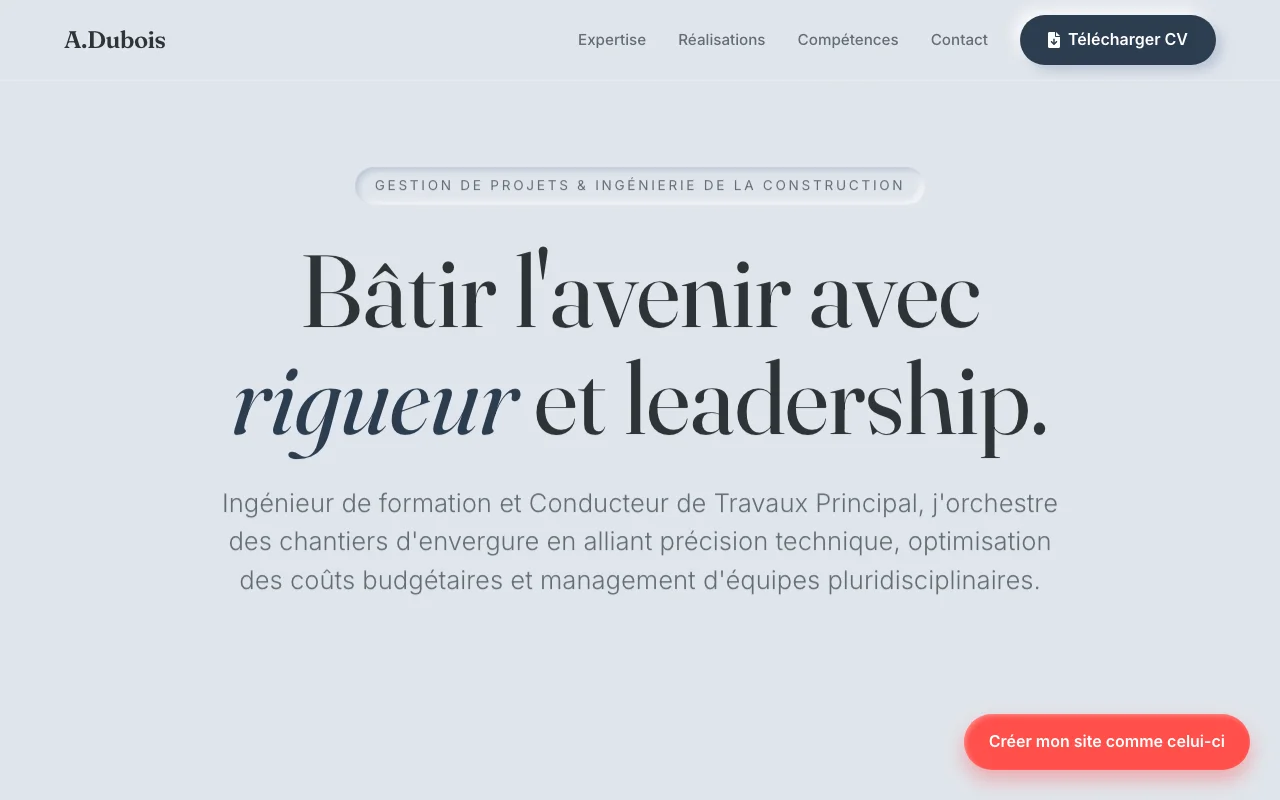 CV professionnel — Éditorial