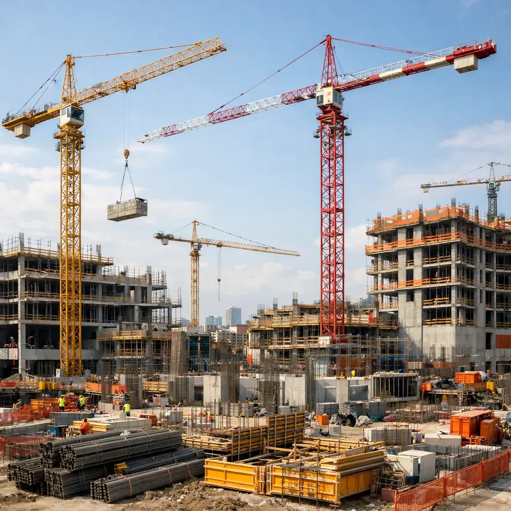 Chantier de construction avec grues
