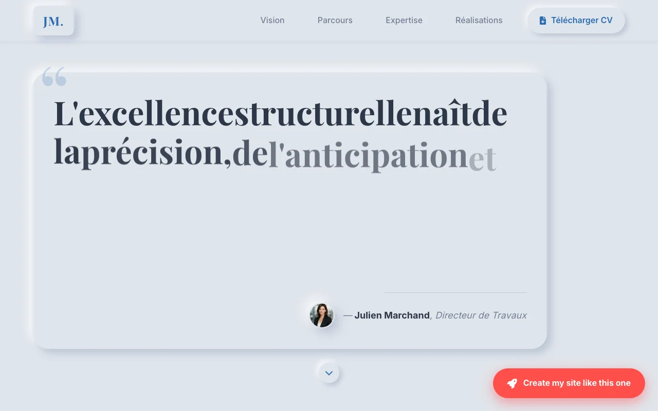 CV professionnel — Manifeste