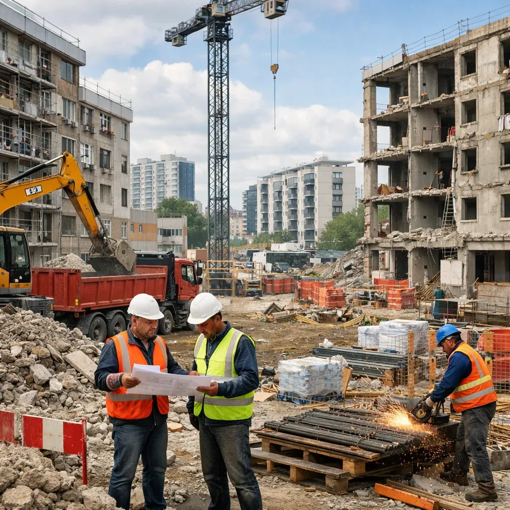 Chantier de rénovation urbaine
