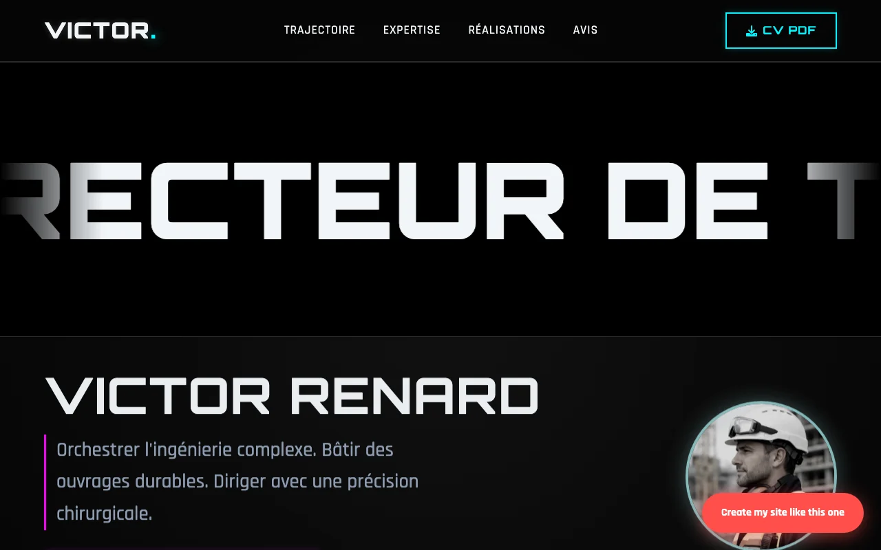 CV professionnel — Tech impactant