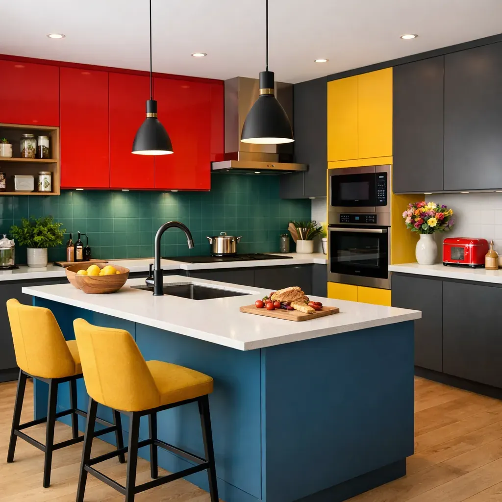Cuisine moderne colorée