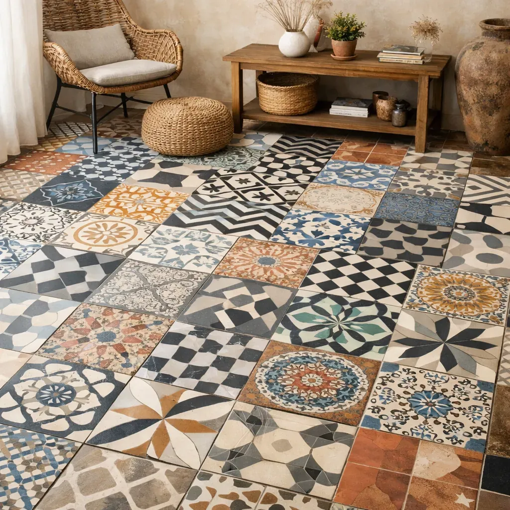Carrelage créatif au sol
