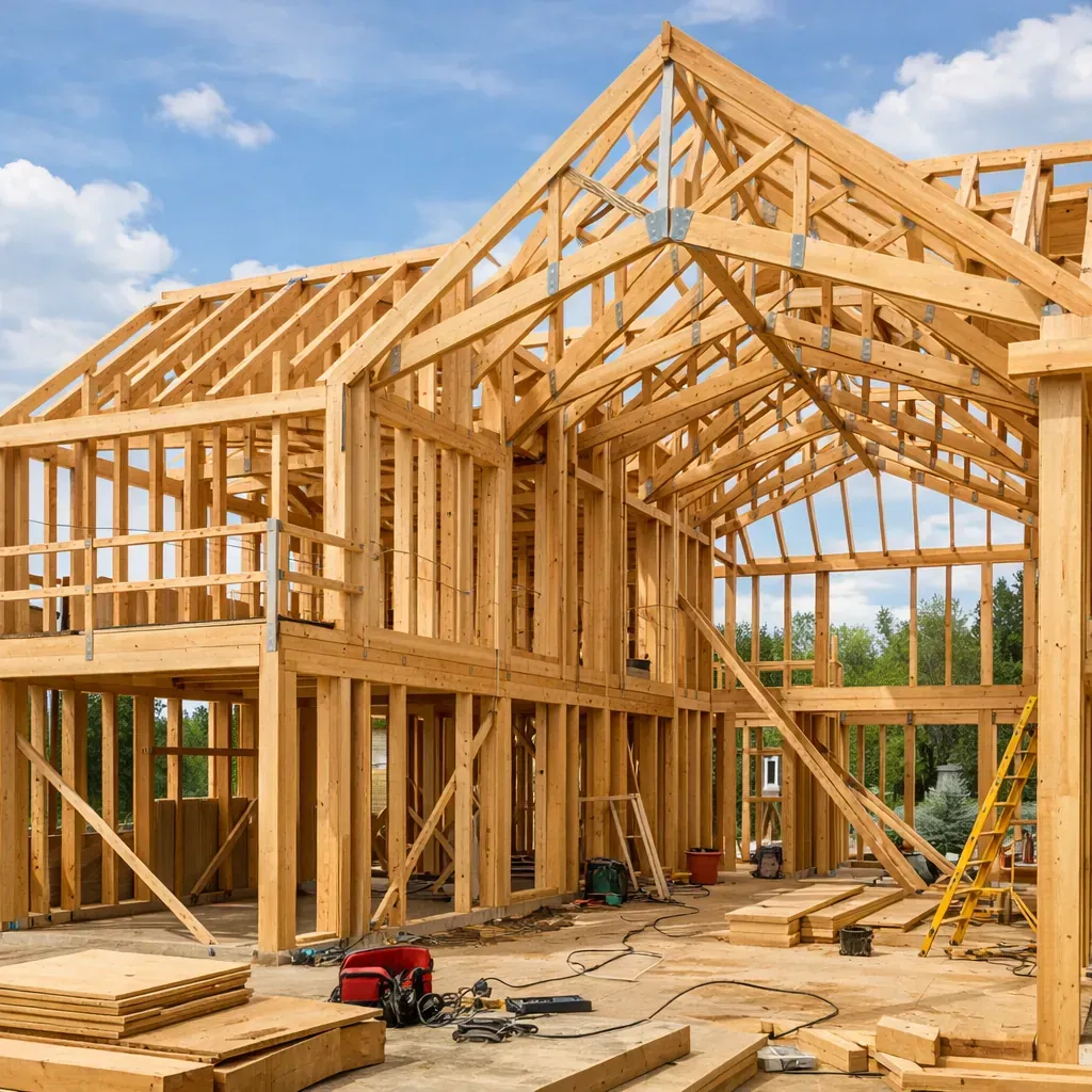 Structure bois en construction