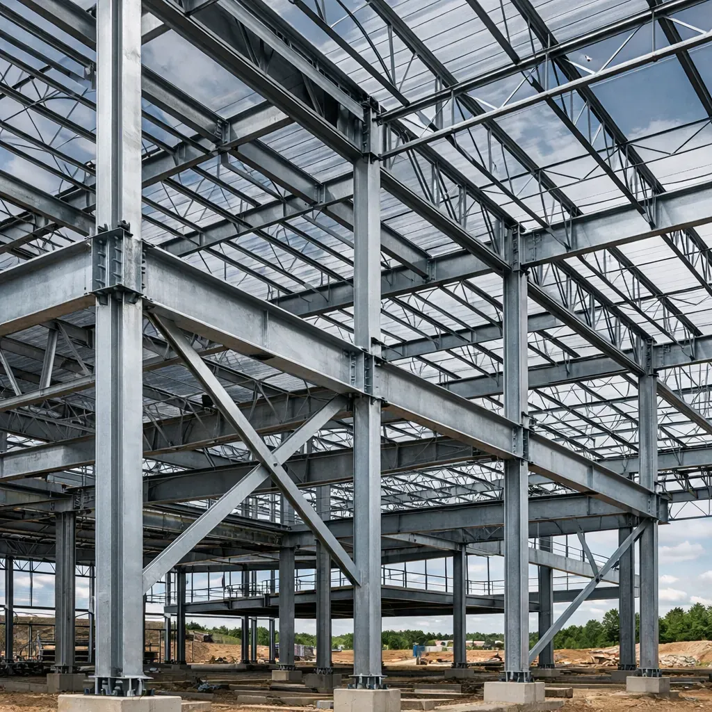 Structure métallique d'un bâtiment
