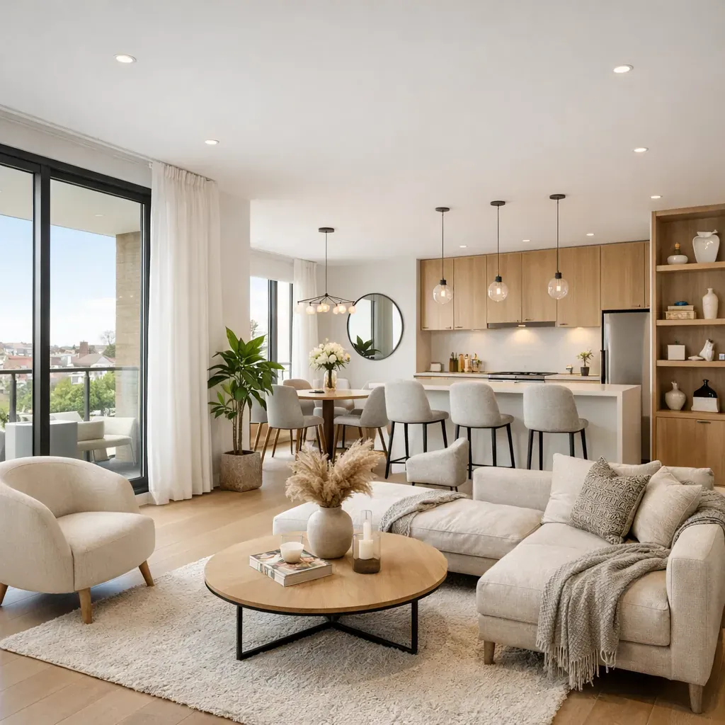 Intérieur moderne et lumineux