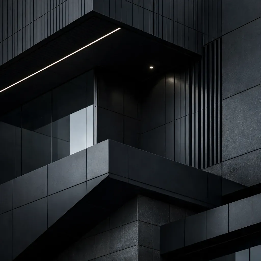 Détail architectural moderne sombre