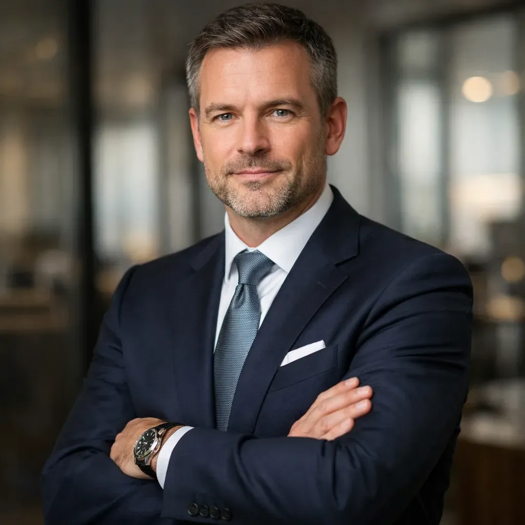 Portrait d'un dirigeant en costume