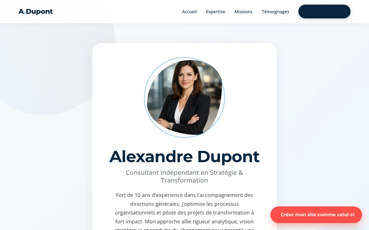 Professional CV — Boutique