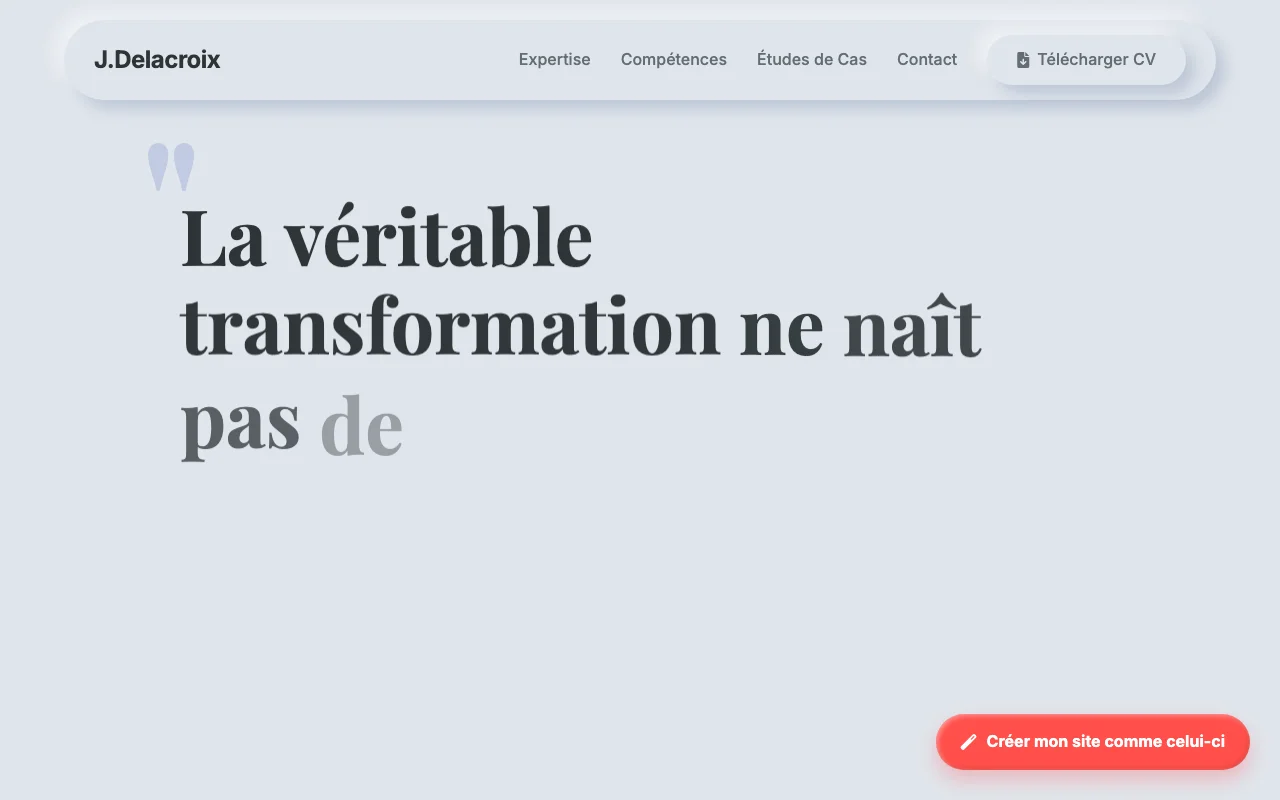 Professional CV — Manifesto