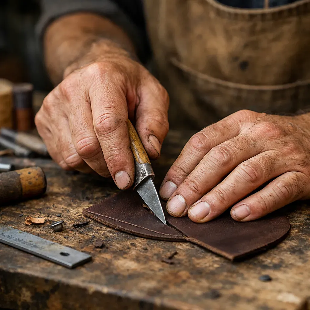 Mains d'artisan au travail