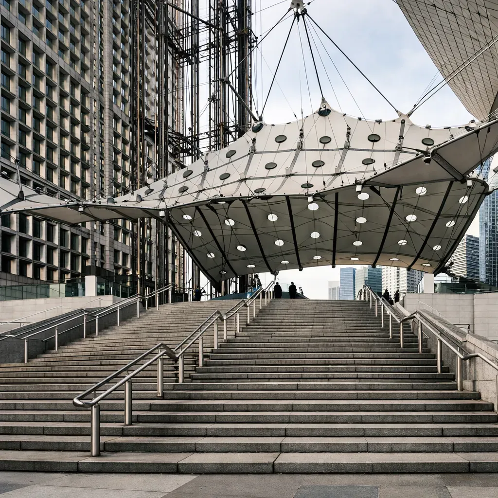 Structure architecturale et escalier