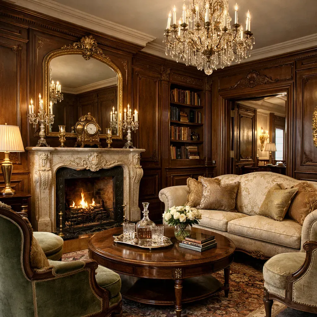 Intérieur luxueux avec boiseries