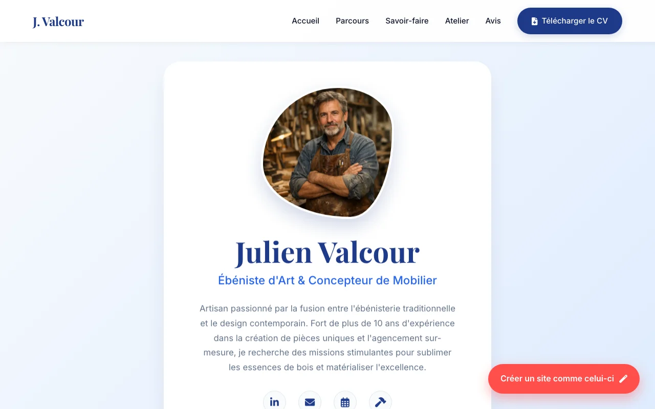 Professional CV — Boutique