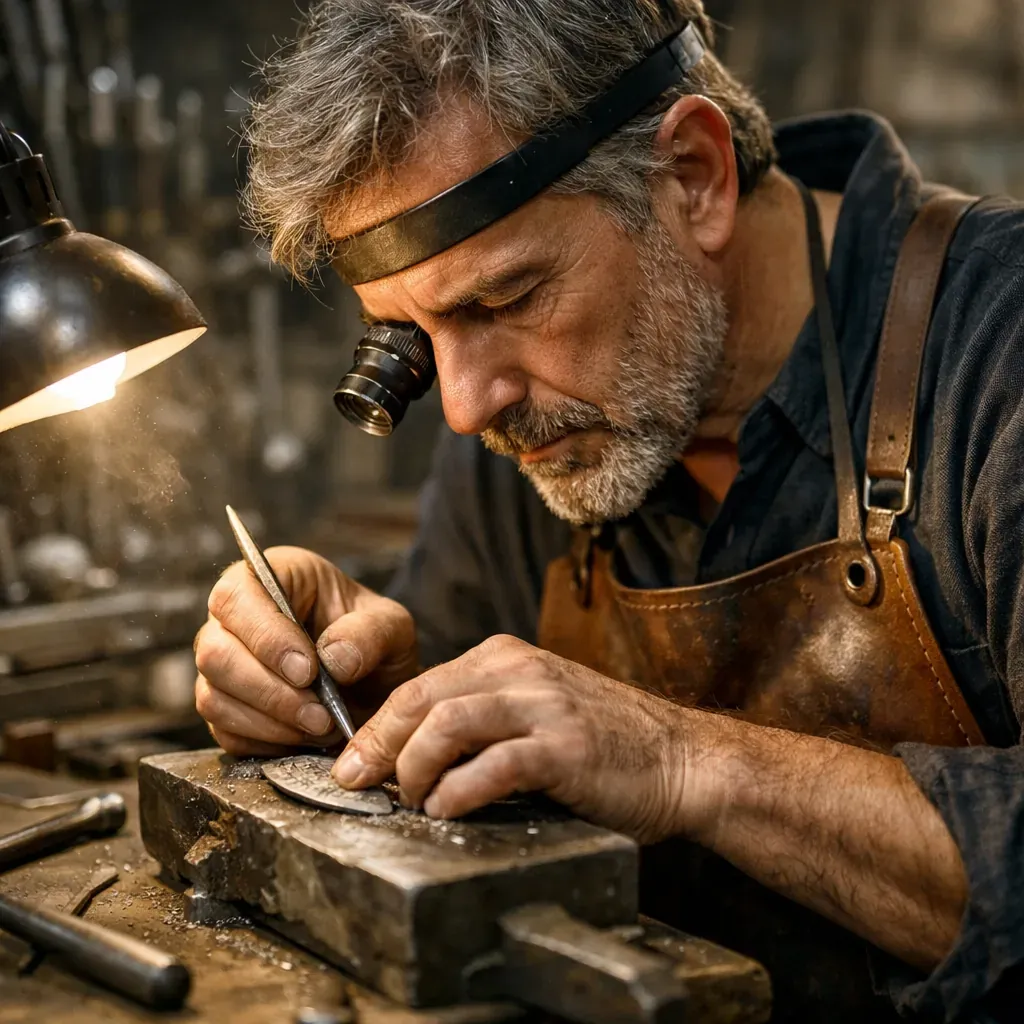 Artisan travaillant la matière avec précision