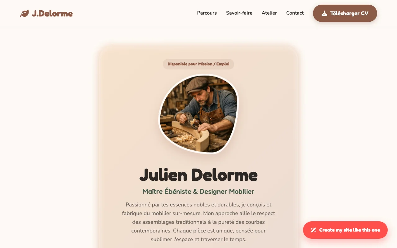 Professional CV — Warm