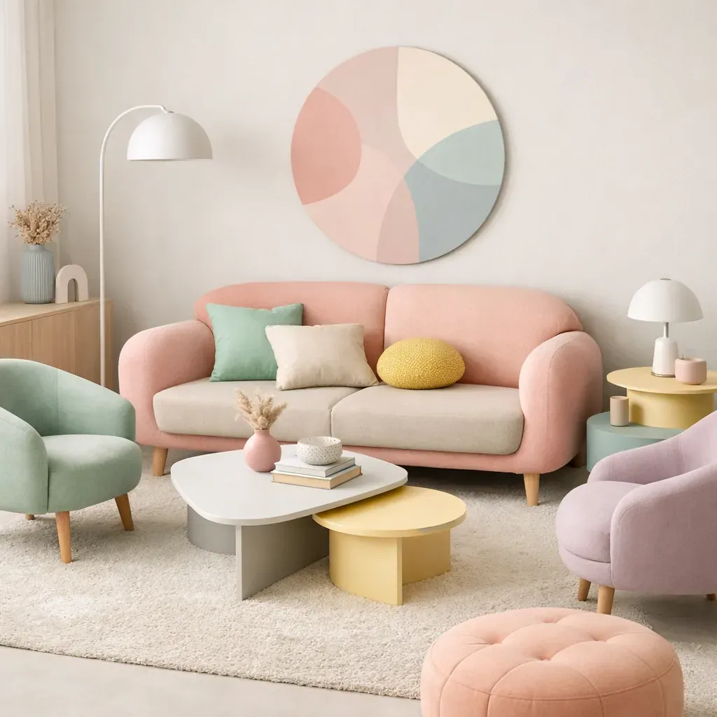 Mobilier pastel moderne
