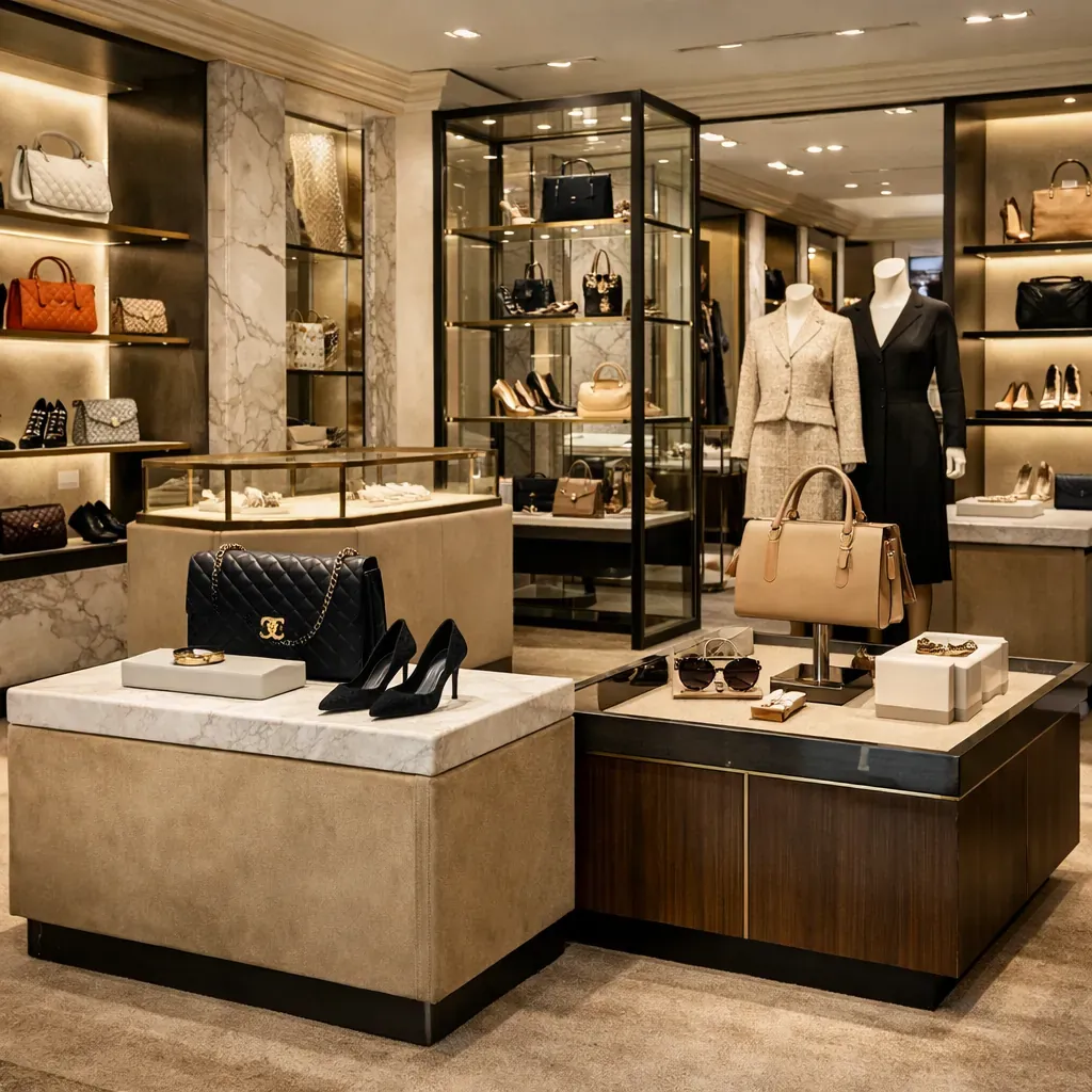 Présentoirs boutique de luxe