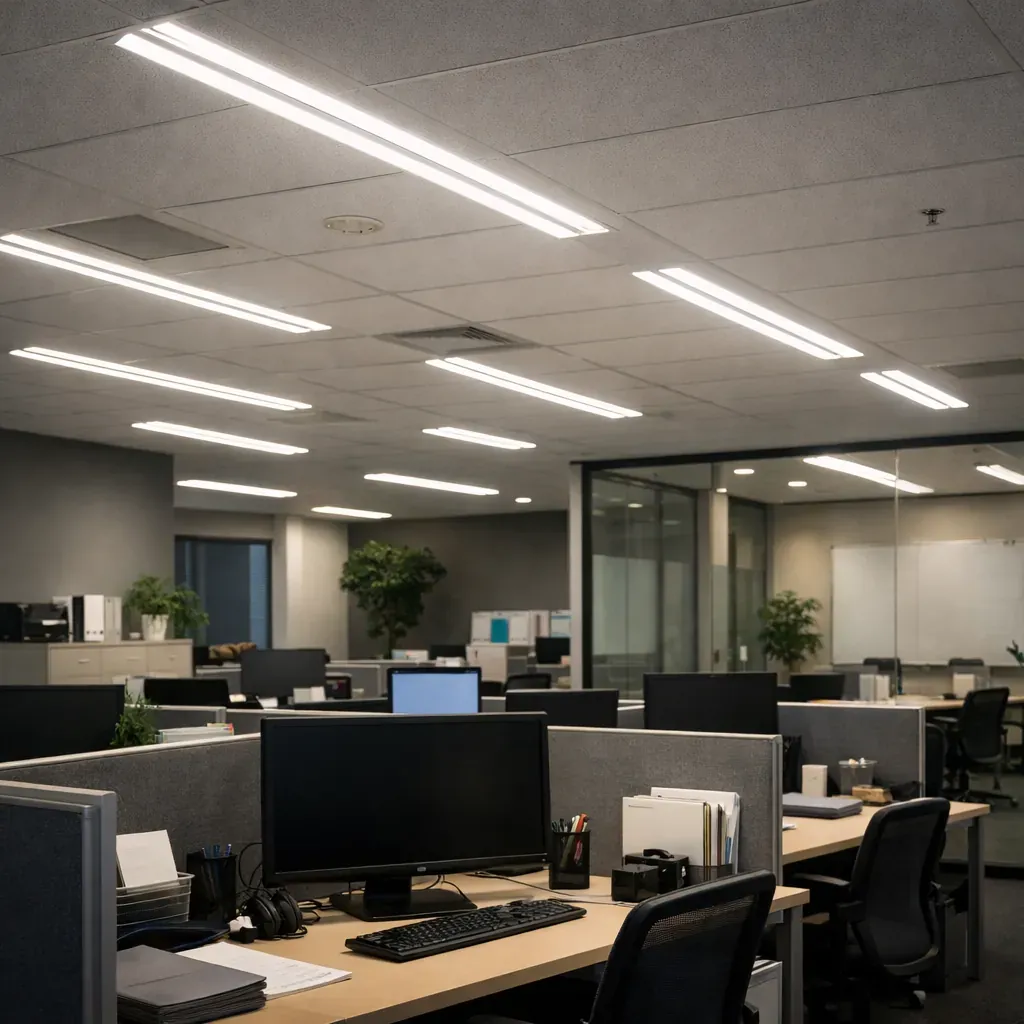 Bureau éclairage néon