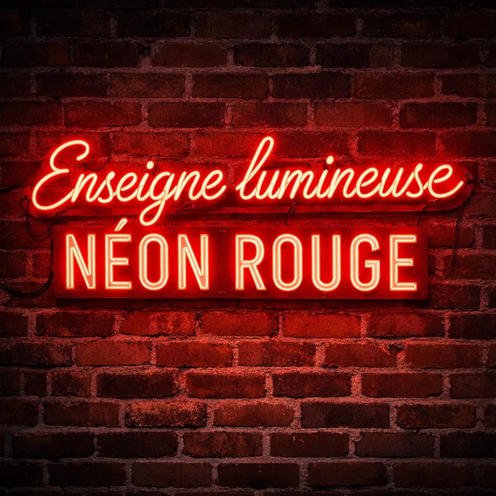 Enseigne lumineuse néon rouge