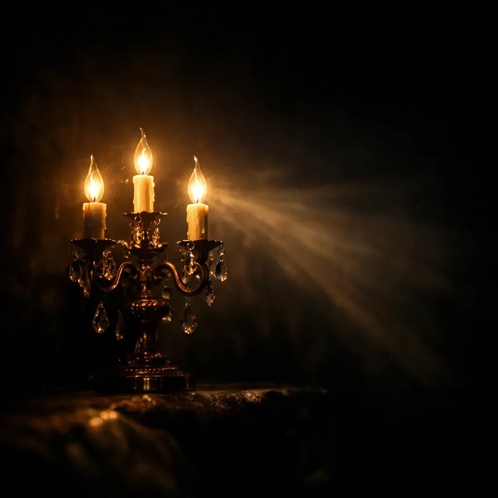 Lumière abstraite dans l'obscurité