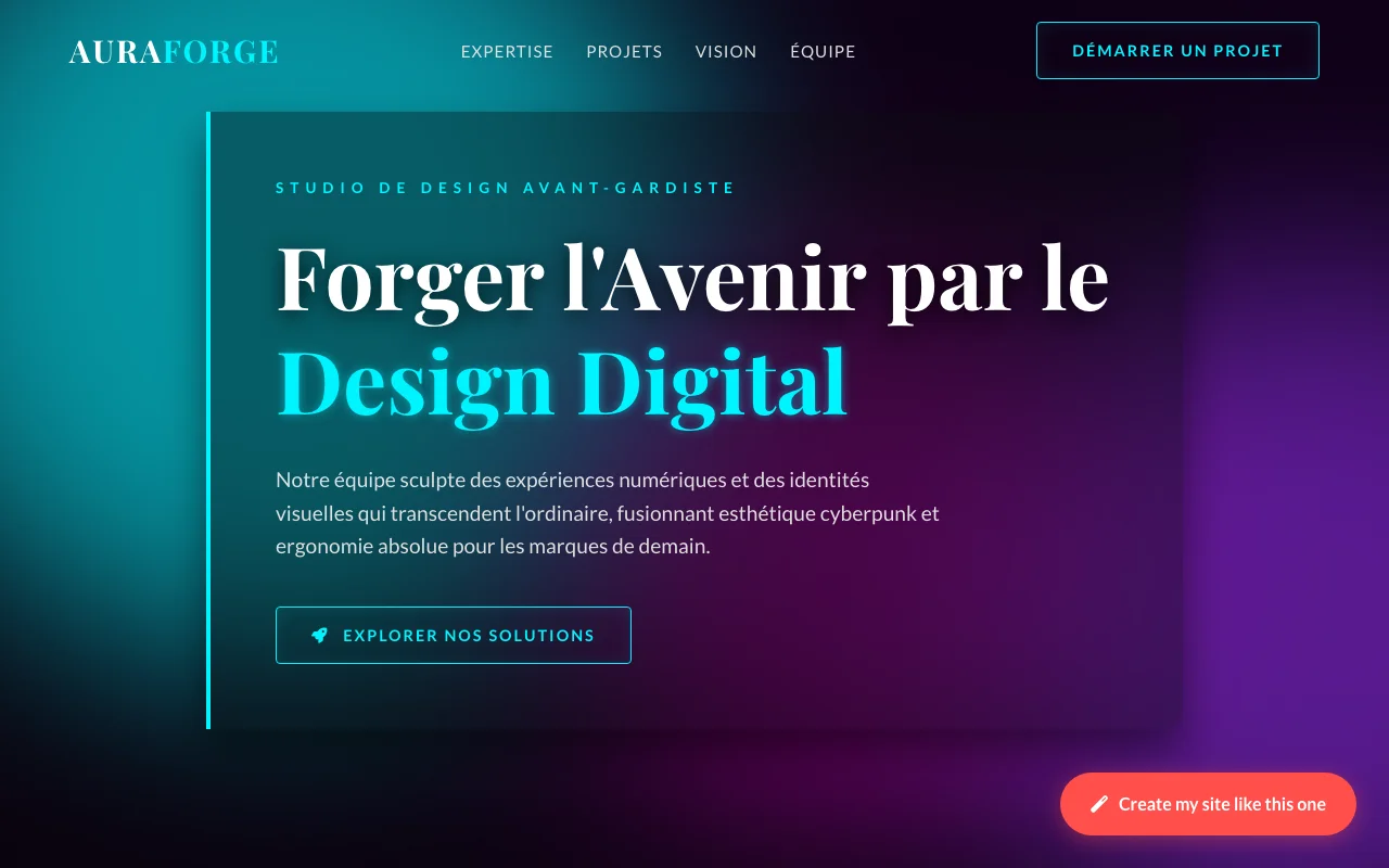Site d'entreprise — Cinématique
