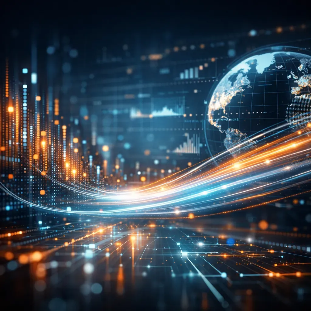Image de présentation abstraite et technologique