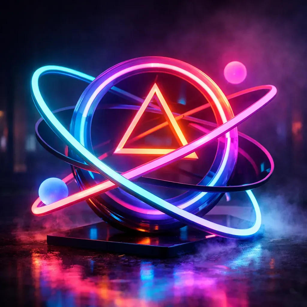 Abstract neon shape representation