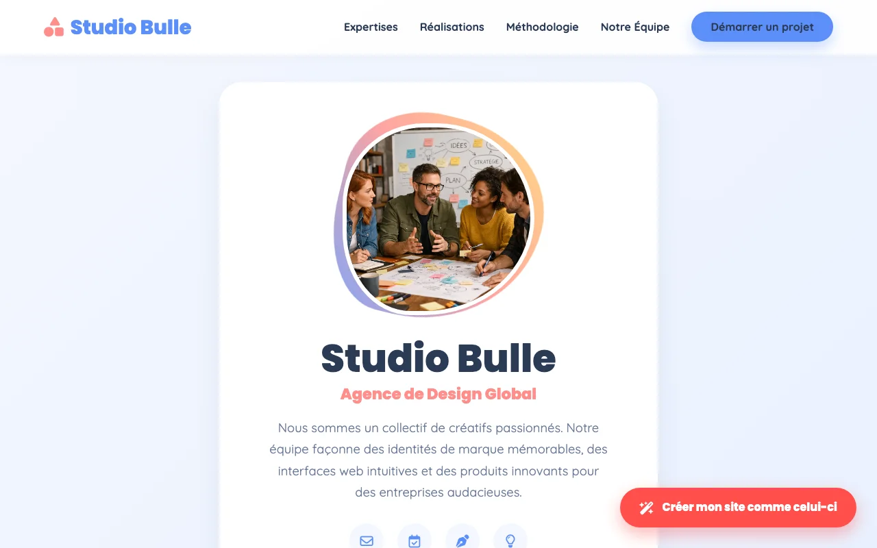 Site d'entreprise — Chaleureux