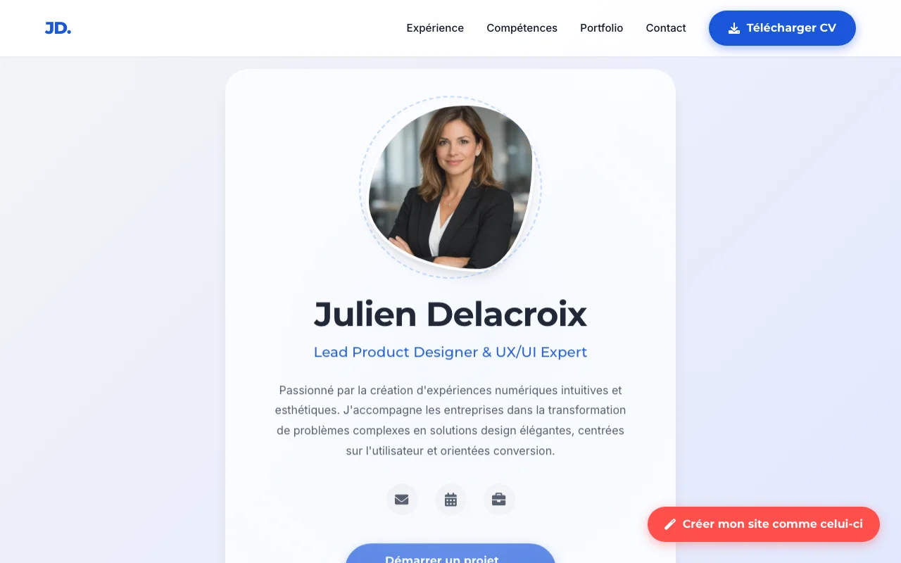 CV professionnel — Boutique