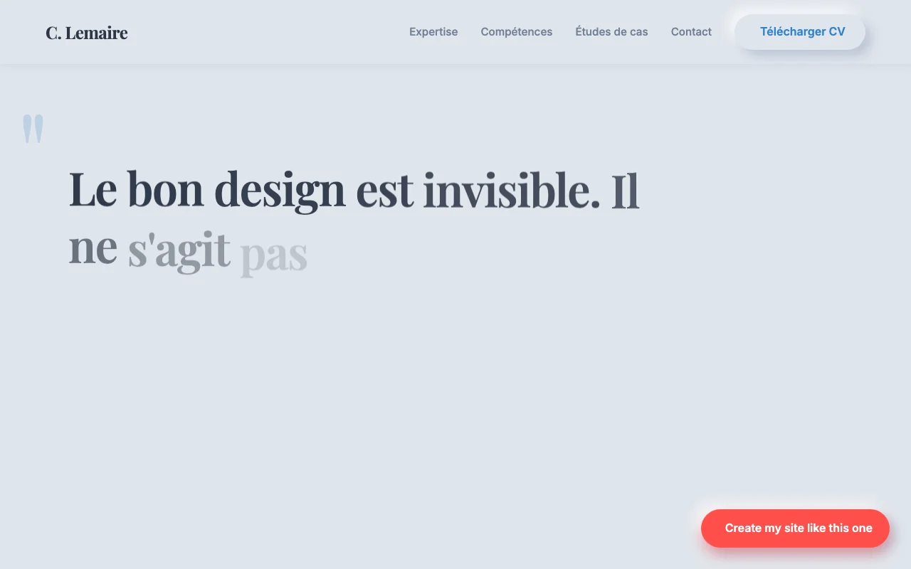 CV professionnel — Manifeste