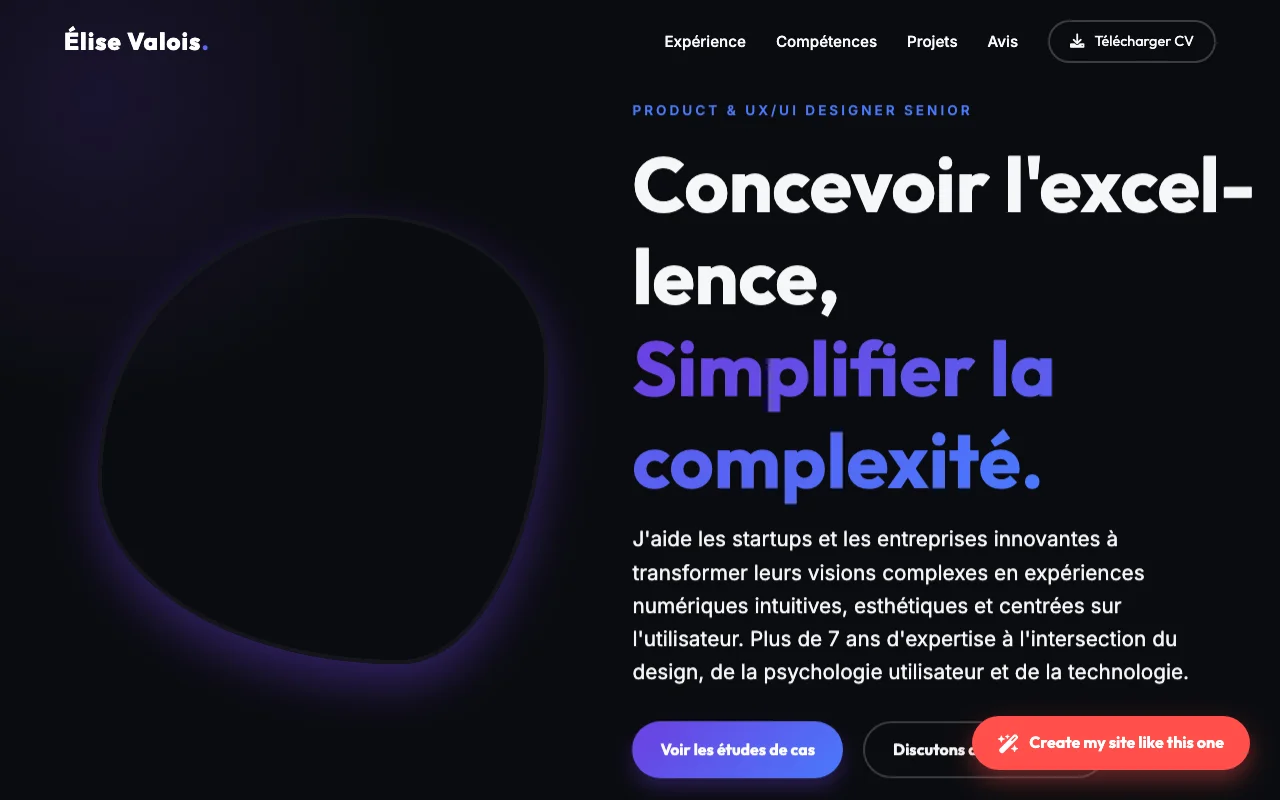 CV professionnel — Startup