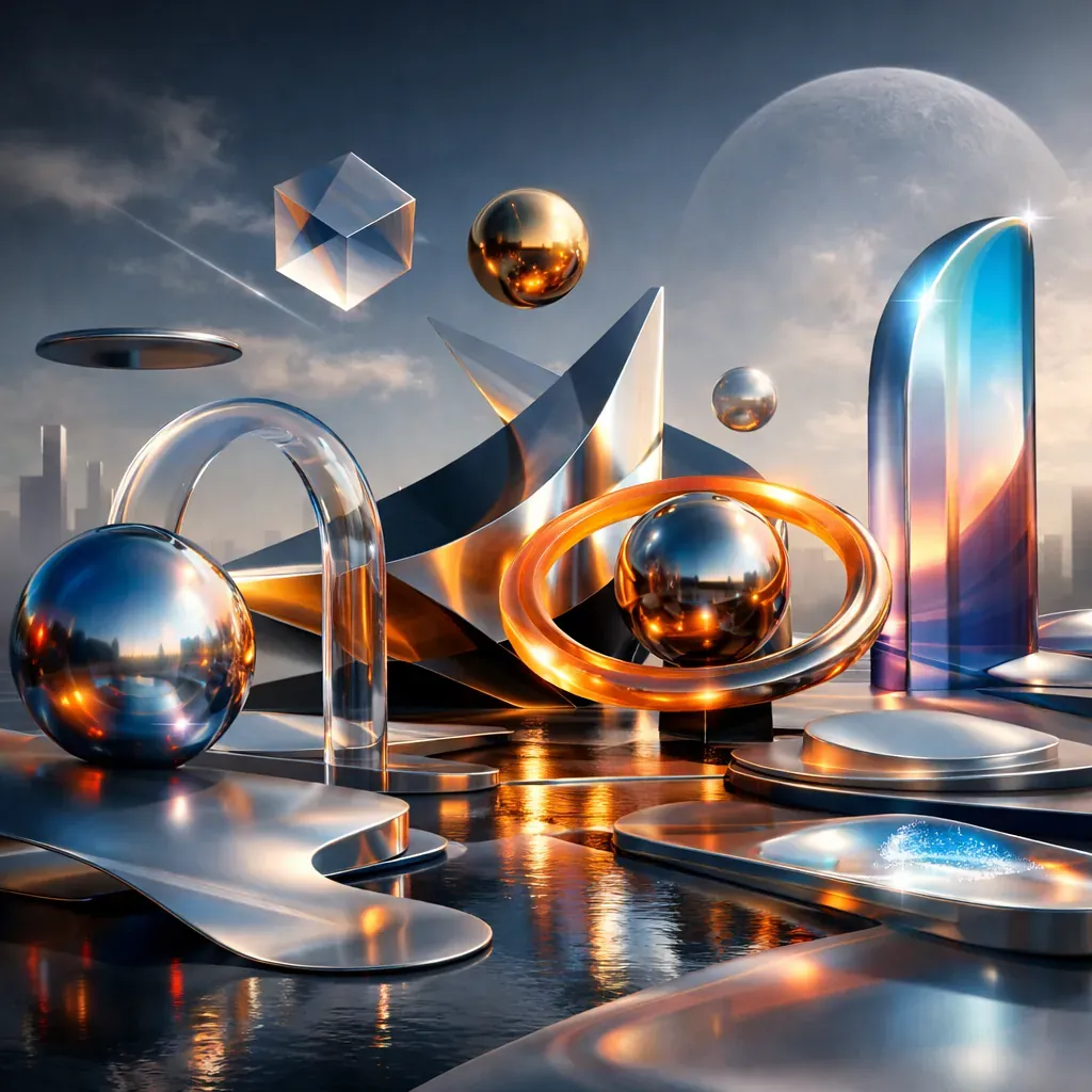 Design conceptuel en 3D avec éclairage neon