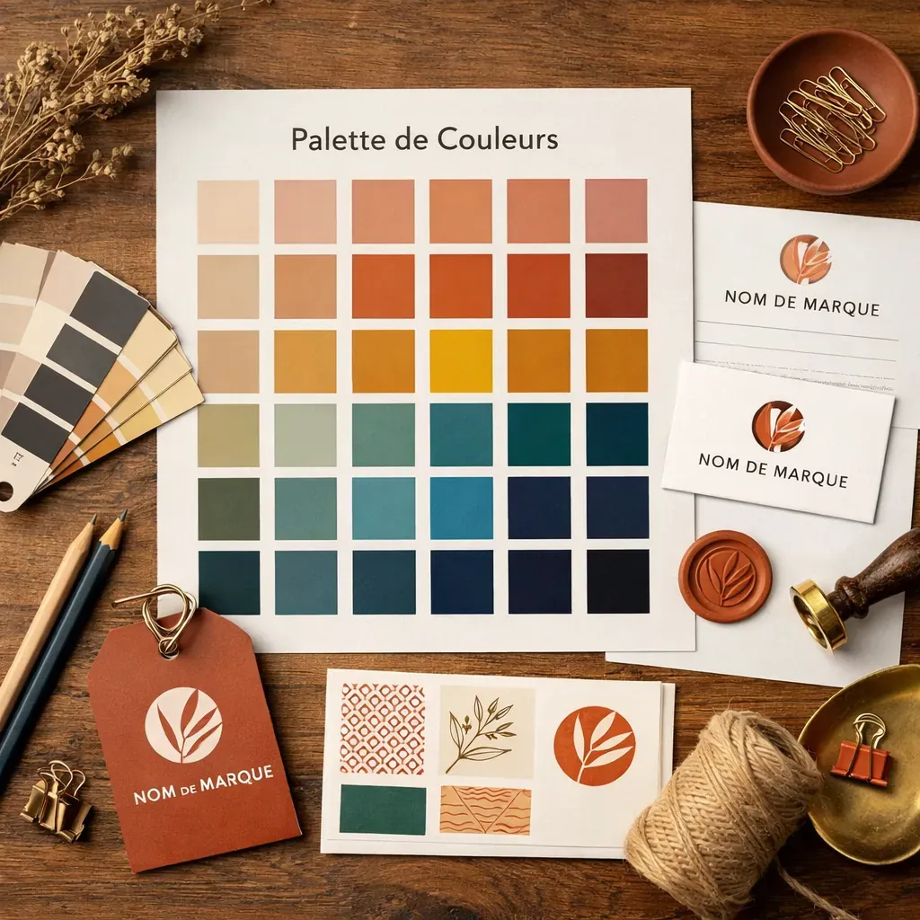 Palette de couleurs et éléments de marque