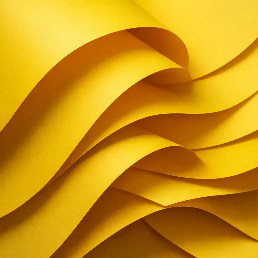 Yellow abstract paper layers