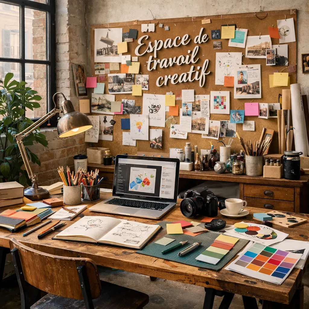 Espace de travail créatif