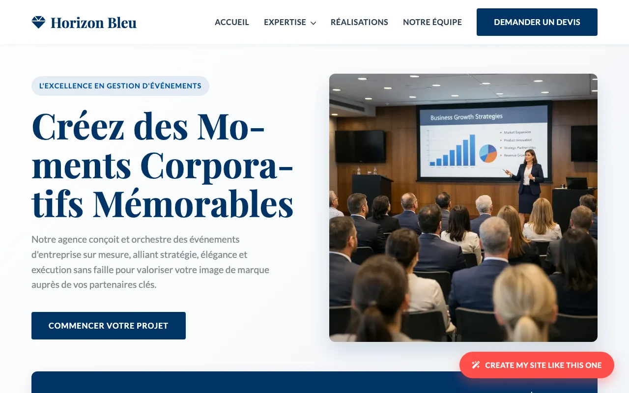 Site d'entreprise — Corporate