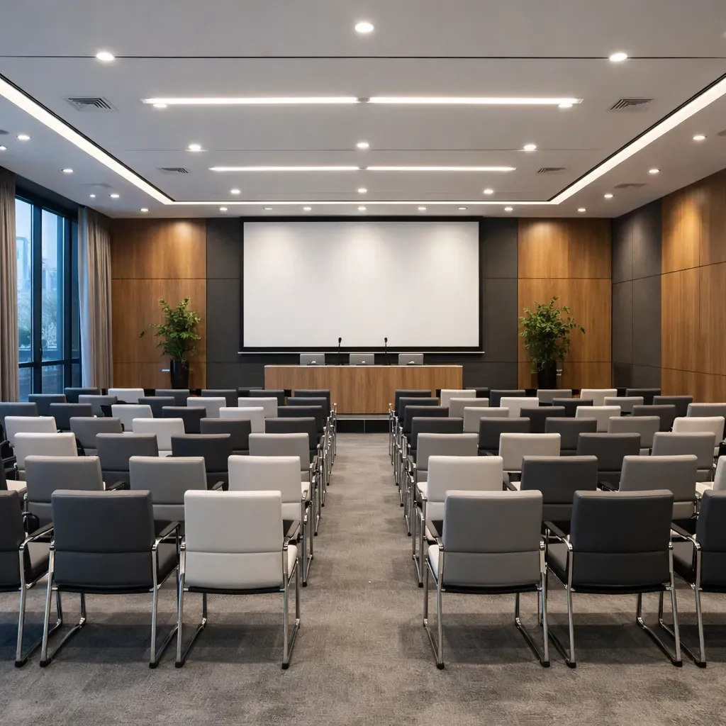Salle de conférence moderne illuminée
