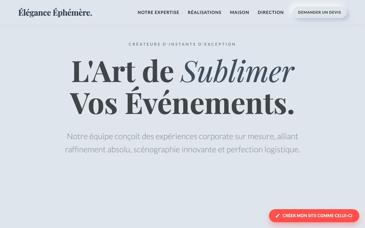 Site d'entreprise — Éditorial