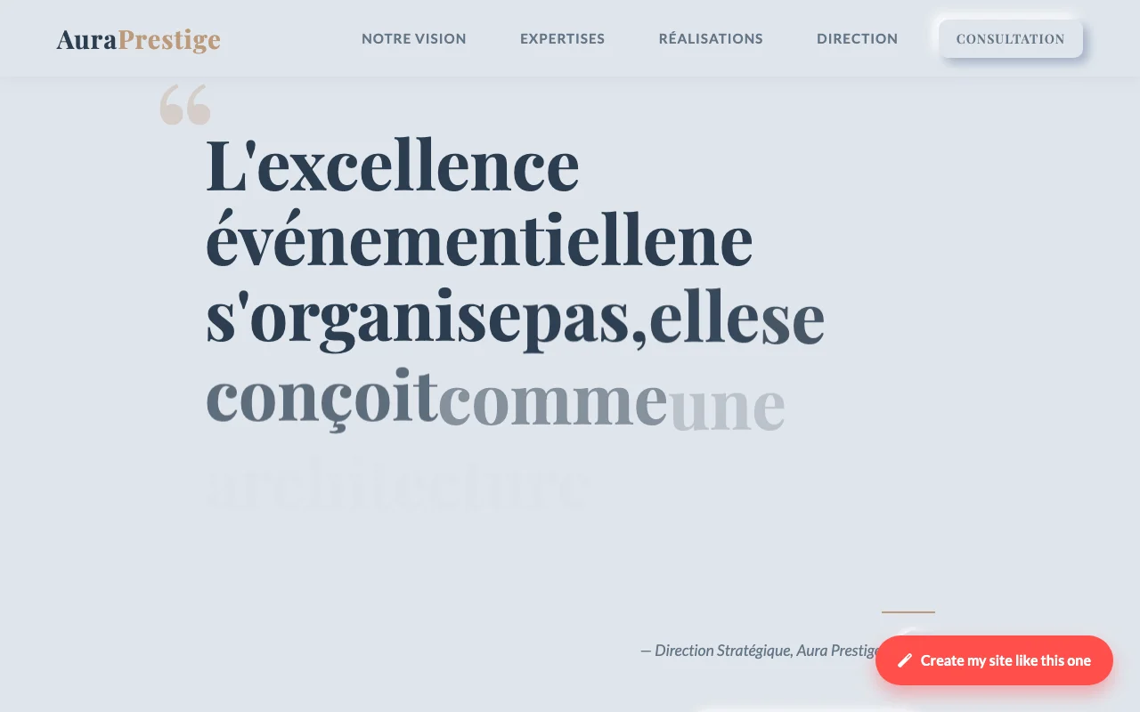 Site d'entreprise — Manifeste