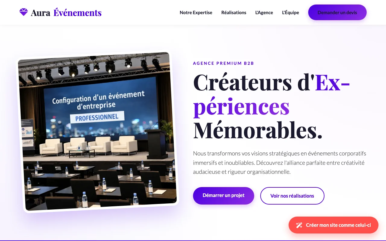 Site d'entreprise — Startup